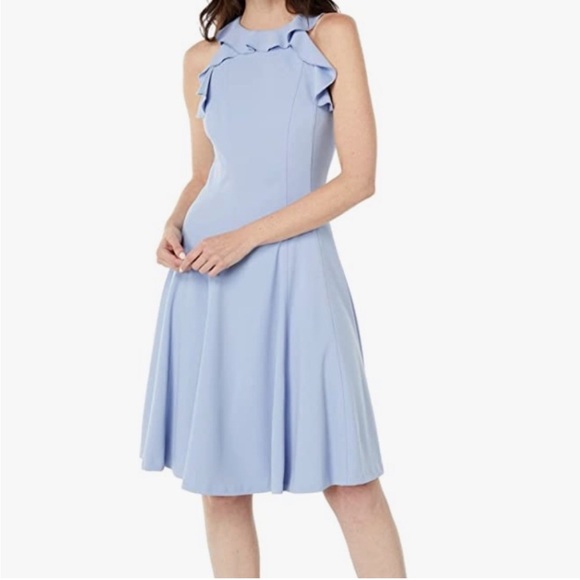 Tommy Hilfiger ruffled coral sleeveless dress sz 10 - Picture 8 of 9